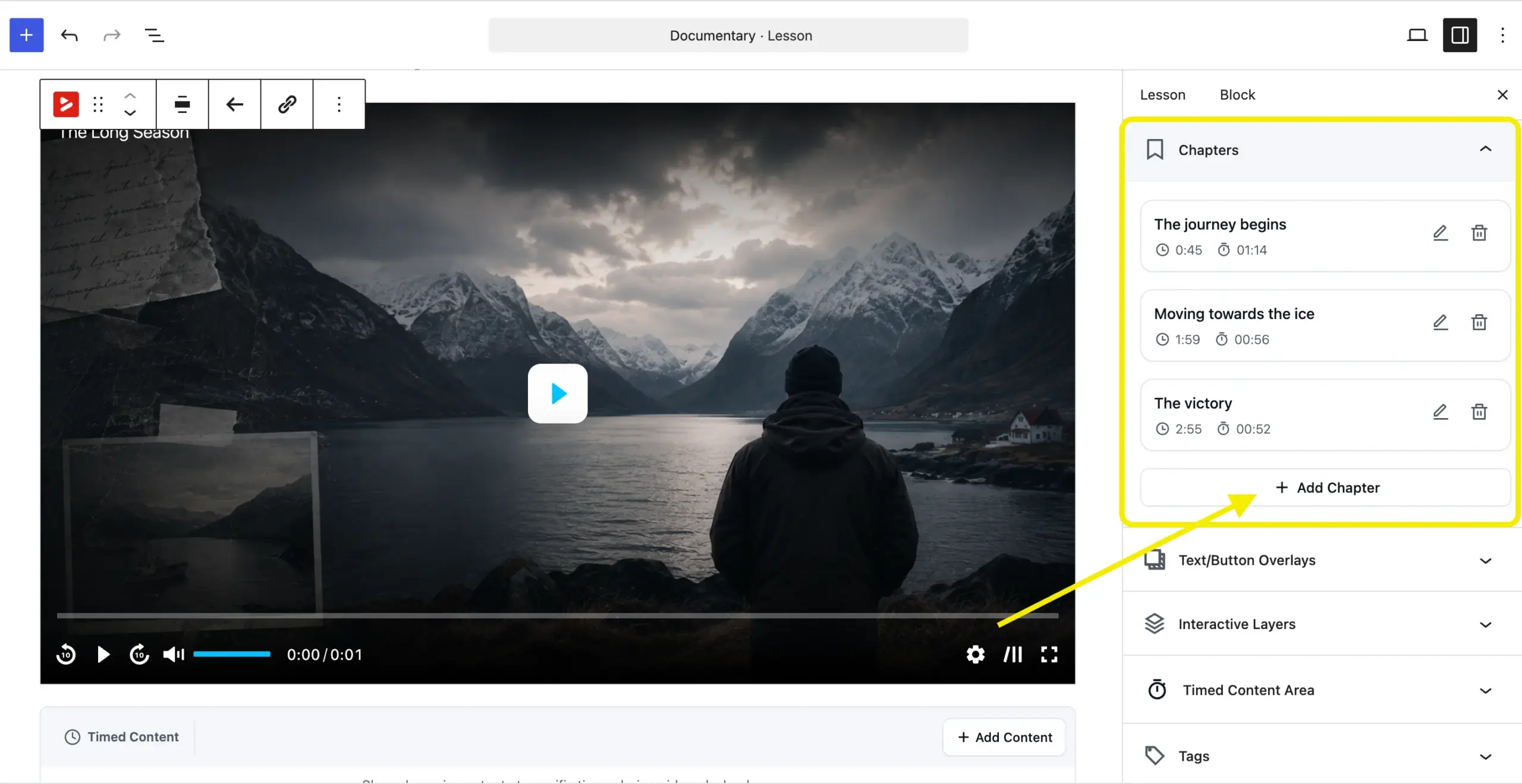 FluentPlayer- embedded within FluentCommunity- Chapters