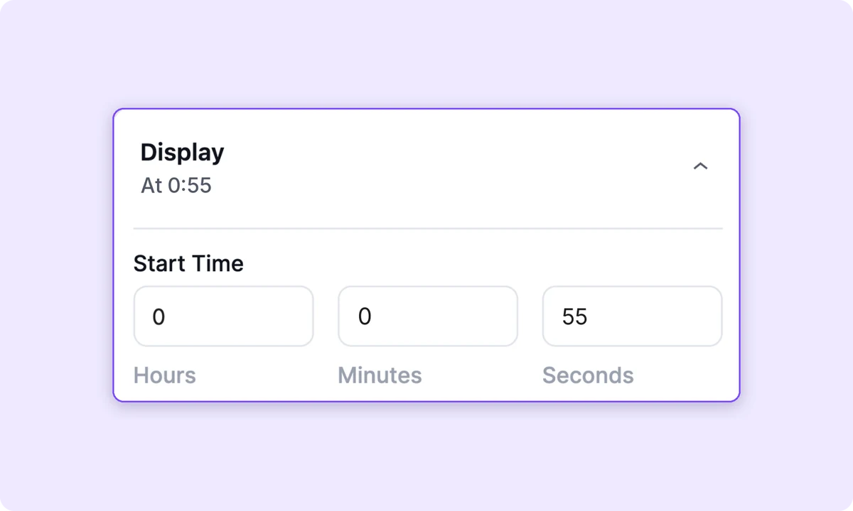 FluentPlayer email capture time