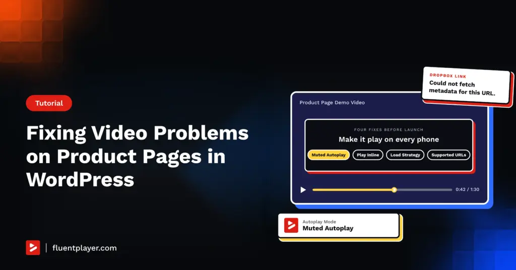 Fix video problems for your product pages